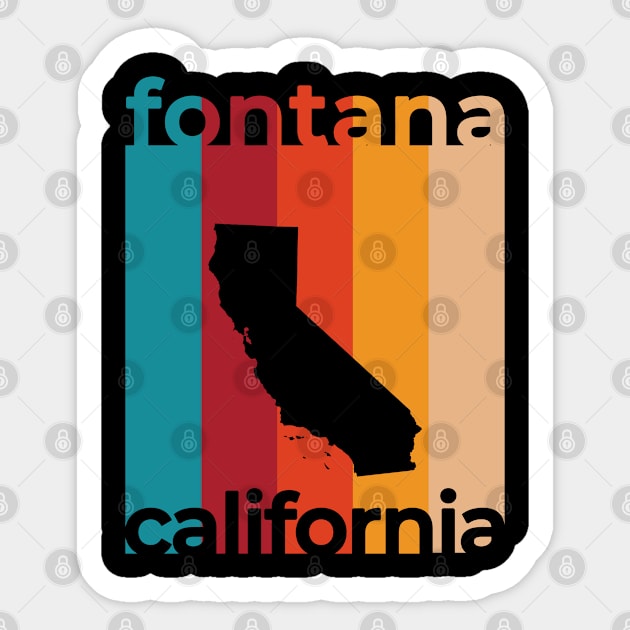 Fontana California Retro Sticker by easytees